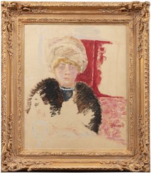 Femme à la fourrure (ébauche) - Pierre Bonnard