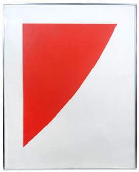 Ellsworth Kelly Red Curve Radius of 8' Lithograph - Ellsworth Kelly