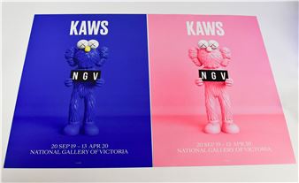 National Gallery of Victoria exhibition 2019-20 in Melbourne Australia - KAWS