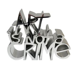 Art Is Not a Crime (Silver) - Mr. Brainwash