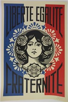 Shepard FAIREY (born 1970) Liberté Égalité... - Lot 62 - Art Valorem - Shepard Fairey